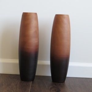 2 Pcs Aesthetic Wooden Vase
